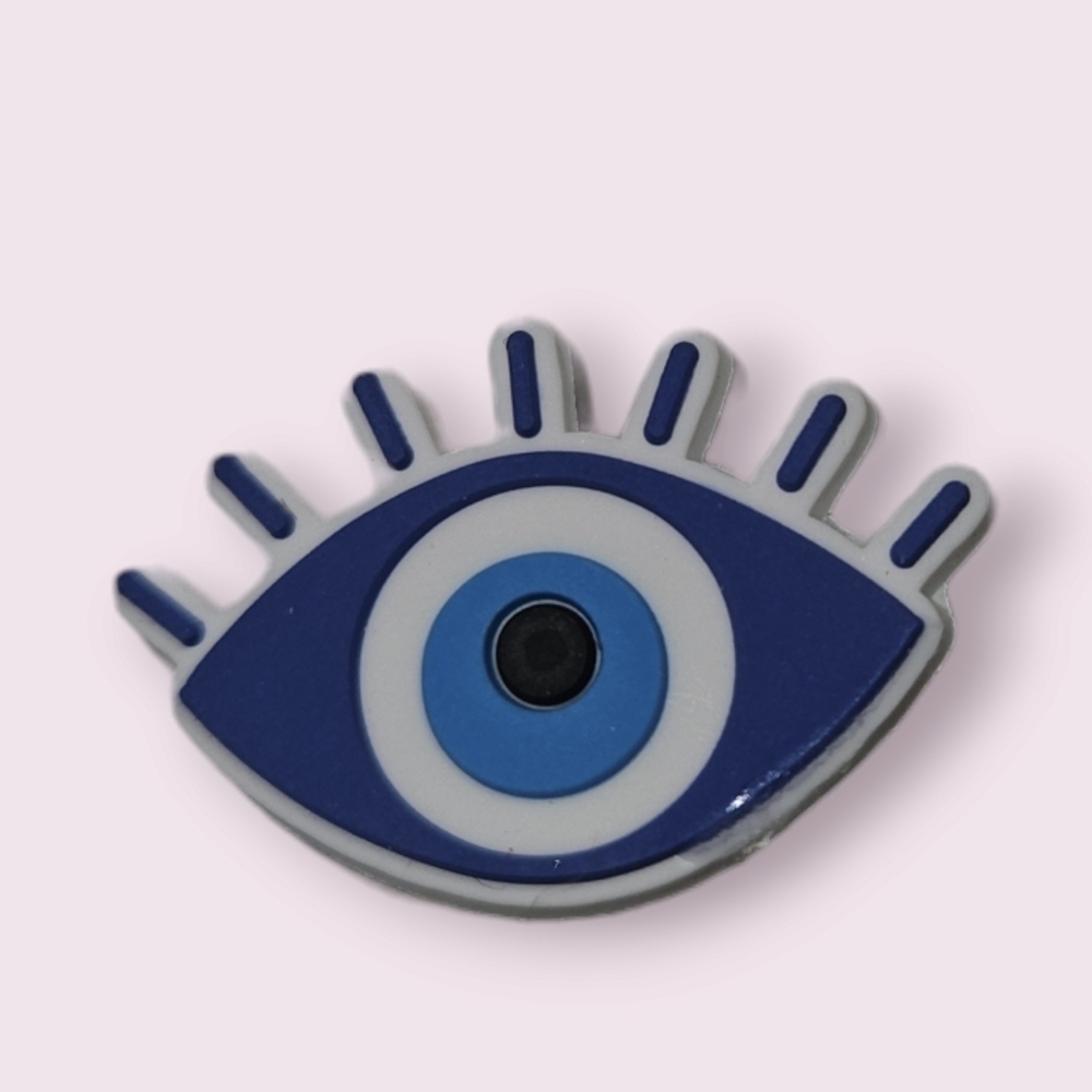 4/$8 Shoe Charm for Crocs - Blue White Eye